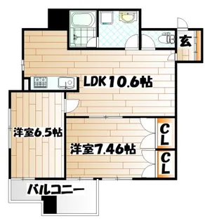 GALA小倉【8階】の間取り
