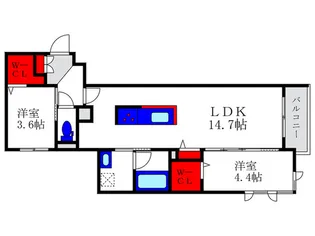 シャーメゾンPRINTEMPS【3階】の間取り