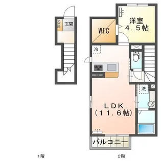 グランテージ上浜【2階】の間取り