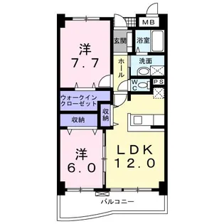 サンリット萩山公園【3階】の間取り