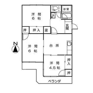 城北ハイツ【3階】の間取り