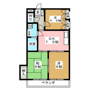 原第10マンション【3階】の間取り