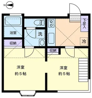 カーサコムトロン【1階】の間取り