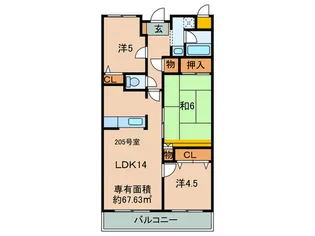 サンウエスト【2階】の間取り