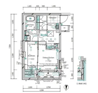 ガリシア千鳥町II【1階】の間取り