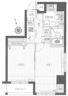 フェニックス五反田【5階】の間取り
