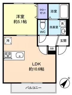 Regaro前原Shiki(レガロマエバラシキ)【3階】の間取り
