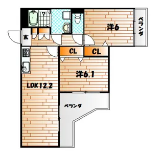 フェルト14【3階】の間取り