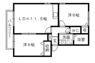 メゾンフェルメール【1階】の間取り