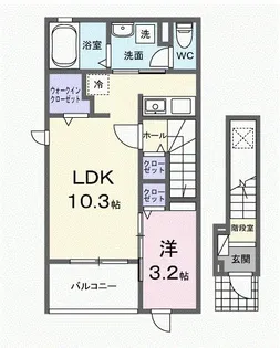 フローラ16【2階】の間取り