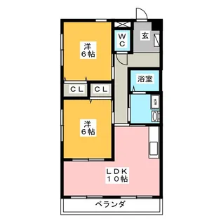 シャトーみずほ【1階】の間取り