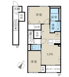 パレスコート トーケン【2階】の間取り