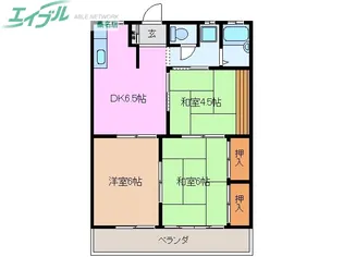 城東ハイツI【2階】の間取り