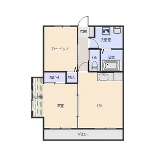 ウエストガーデン【1階】の間取り