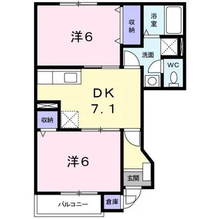 ベル・エトワール B棟【1階】の間取り