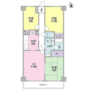 ファーサ宮崎台【2階】の間取り