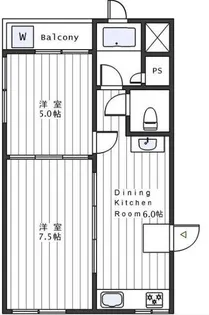 駒込コーポラス【4階】の間取り