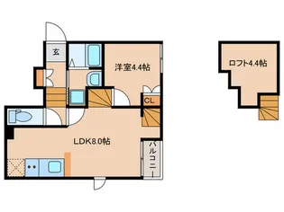 エクシア御井駅前【2階】の間取り