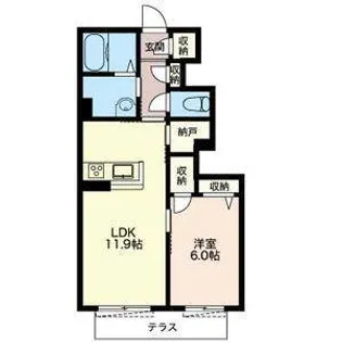 湘南レジデンスE【1階】の間取り