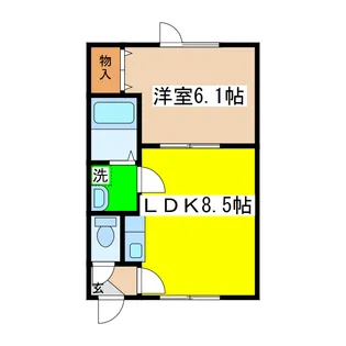 ロイヤルクレイン【1階】の間取り