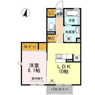 メゾンレーヴ【2階】の間取り