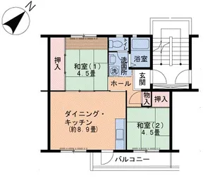 UR男山【5階】の間取り
