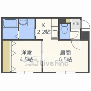 ルファール月寒公園【1階】の間取り