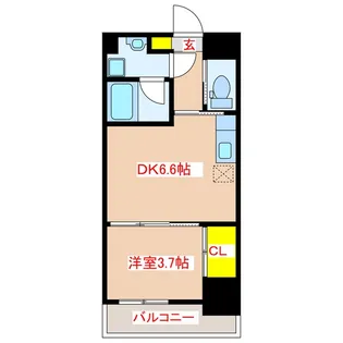 ロイヤルセンチュリー川内駅中央【7階】の間取り