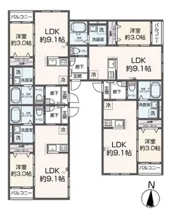 Calm桜台【1階】の間取り