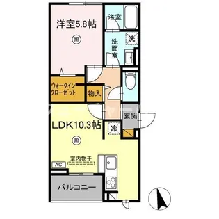 D-Invest東原B B【3階】の間取り