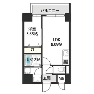 GRAND STEADY新梅田【4階】の間取り