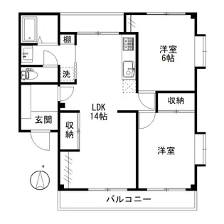コーポラスオクムラII【2階】の間取り