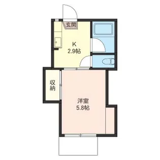 ハイツ栄【1階】の間取り