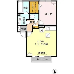 シャトーフェニックス A【1階】の間取り