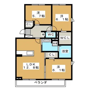 Aria【3階】の間取り
