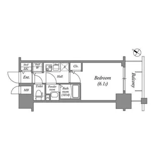 メインステージ大阪 North Mark【8階】の間取り