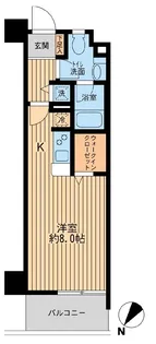 日本橋ファーストレジデンス【8階】の間取り