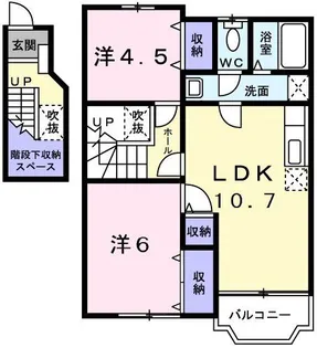 レリーフ ウェステリアA【2階】の間取り
