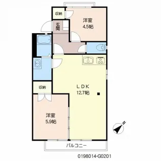 パストラル町田 G棟【2階】の間取り