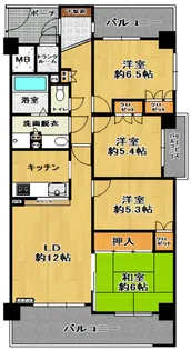 サーパス桃見台【2階】の間取り