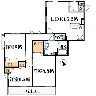 ガーデンコート【3階】の間取り