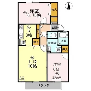 ハーベストウェル A棟【2階】の間取り