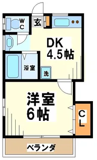 スプリング 東京外国語大学受験生事前予約可能物件【1階】の間取り
