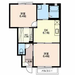 プラシードA【1階】の間取り