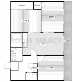 ヴィラ奥田第2ビル【2階】の間取り