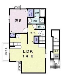 アヌジック K・K【2階】の間取り