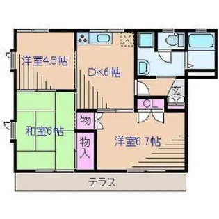 ドミール寿C【1階】の間取り