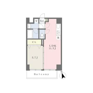 アリオーソ・フラーゼ【4階】の間取り