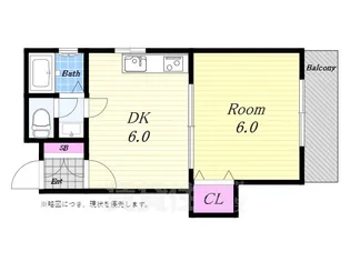 ハーベスト岸里東【4階】の間取り