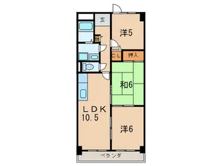 グランデール武庫之荘【2階】の間取り